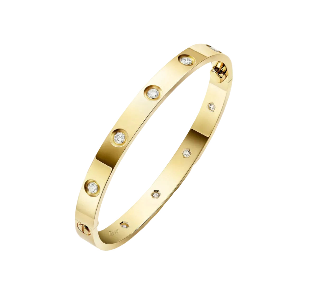 14k Yellow Gold Love Bracelet/with zirconia