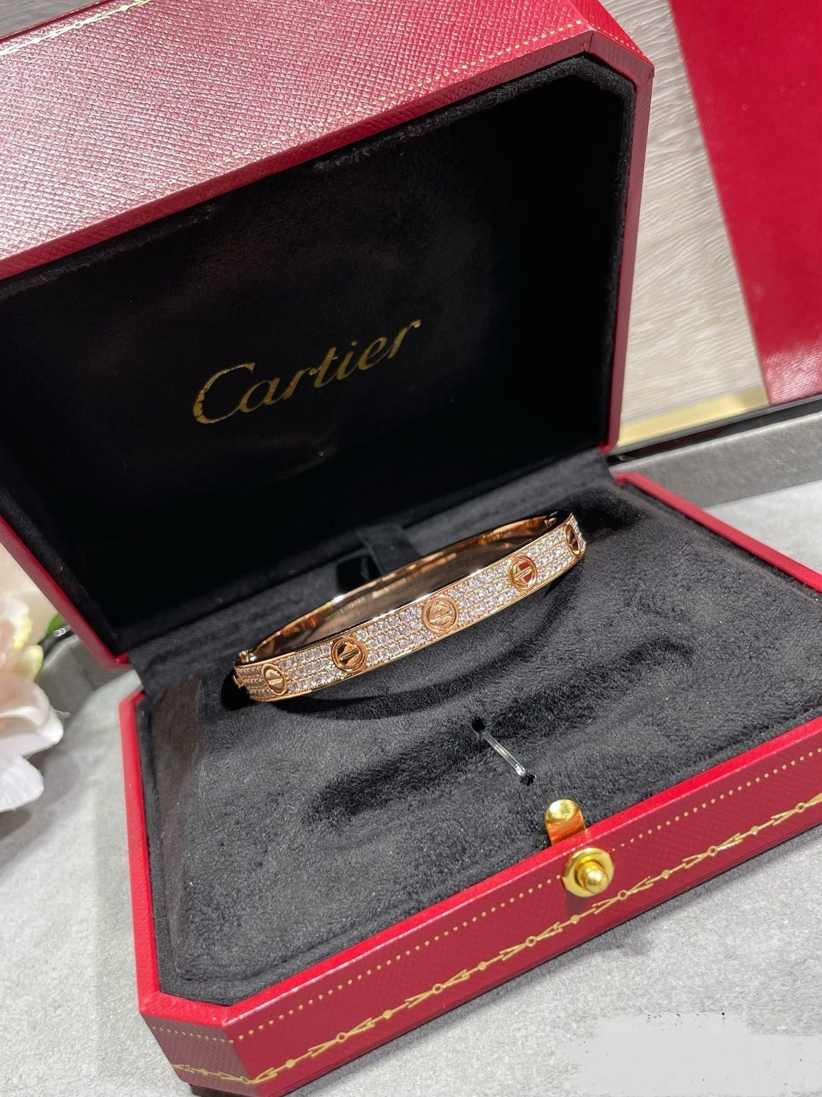 14k Rose Gold Love Bracelet