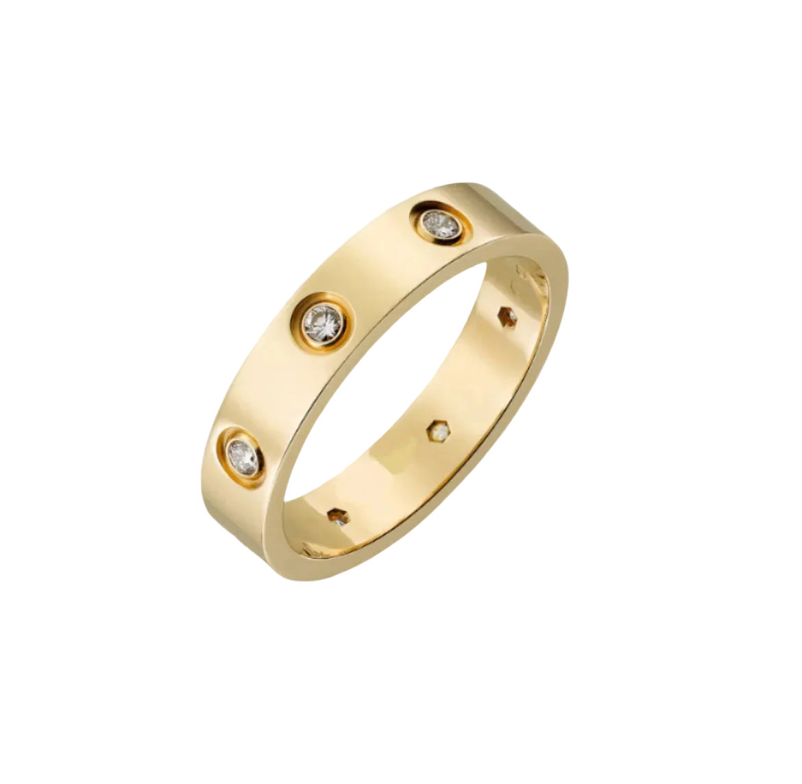14k Yellow Gold Love Ring/Medium