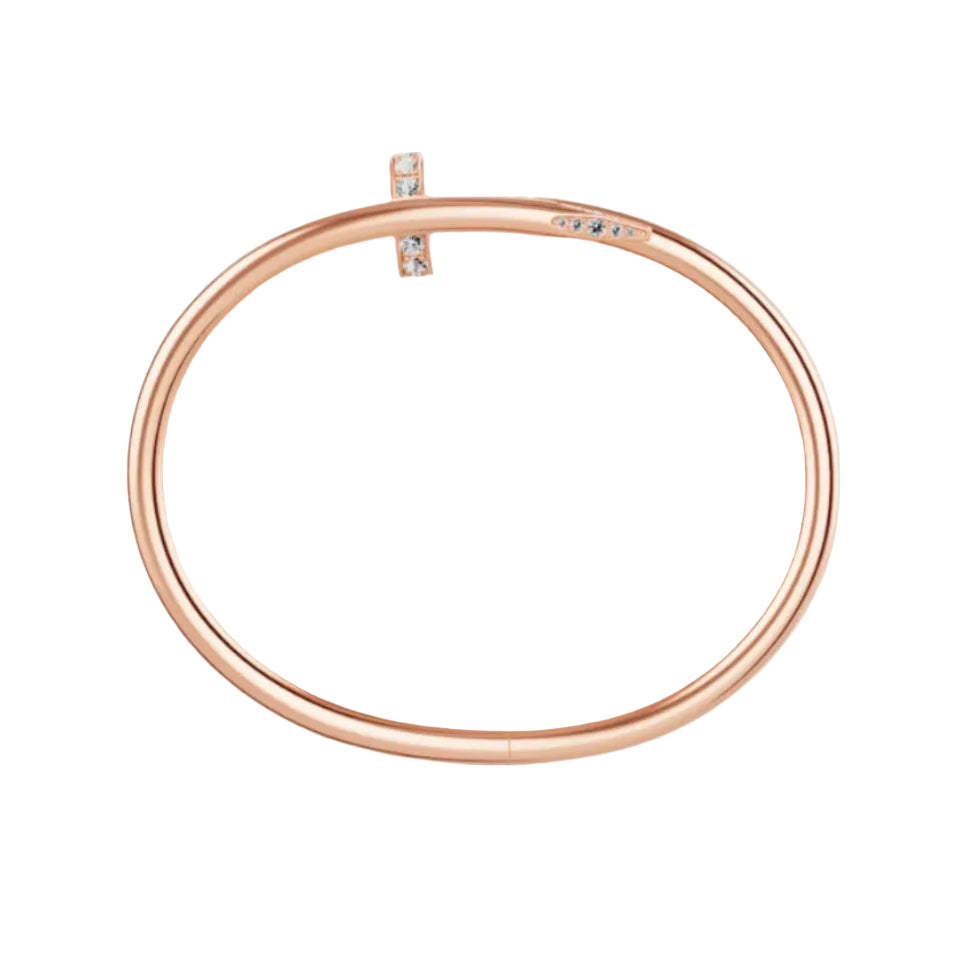 14k Rose Gold Nail Bracelet