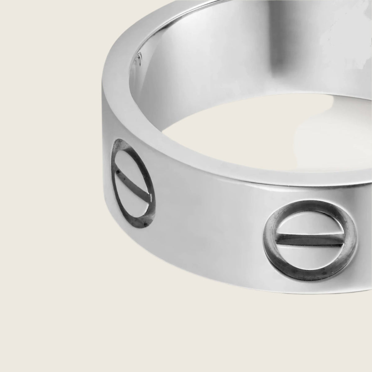14k White Gold Love Ring