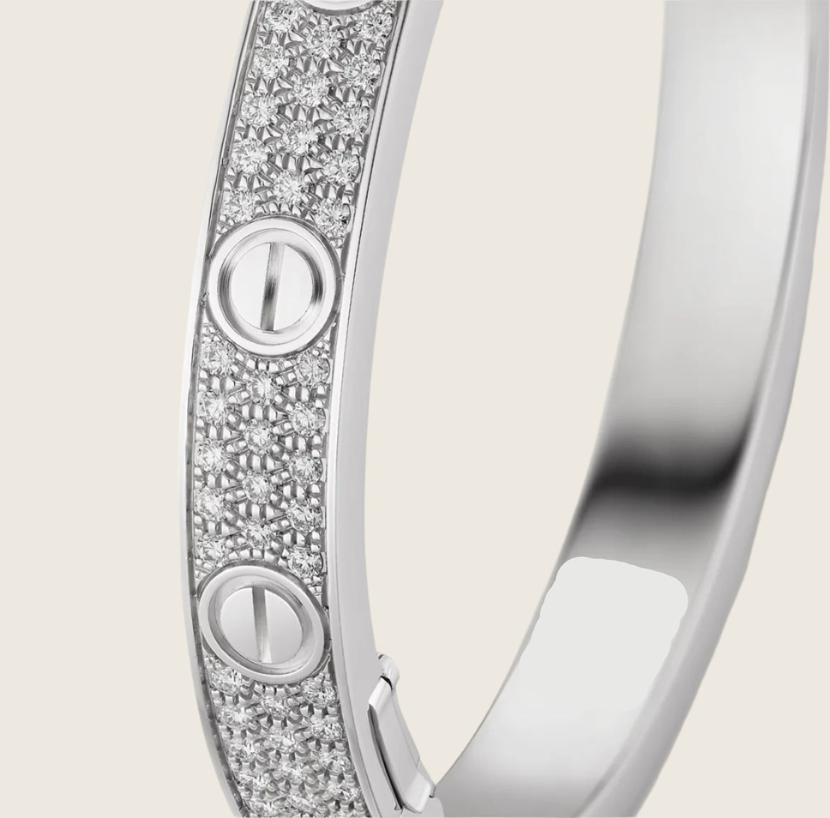 14k White Gold Love Bracelet