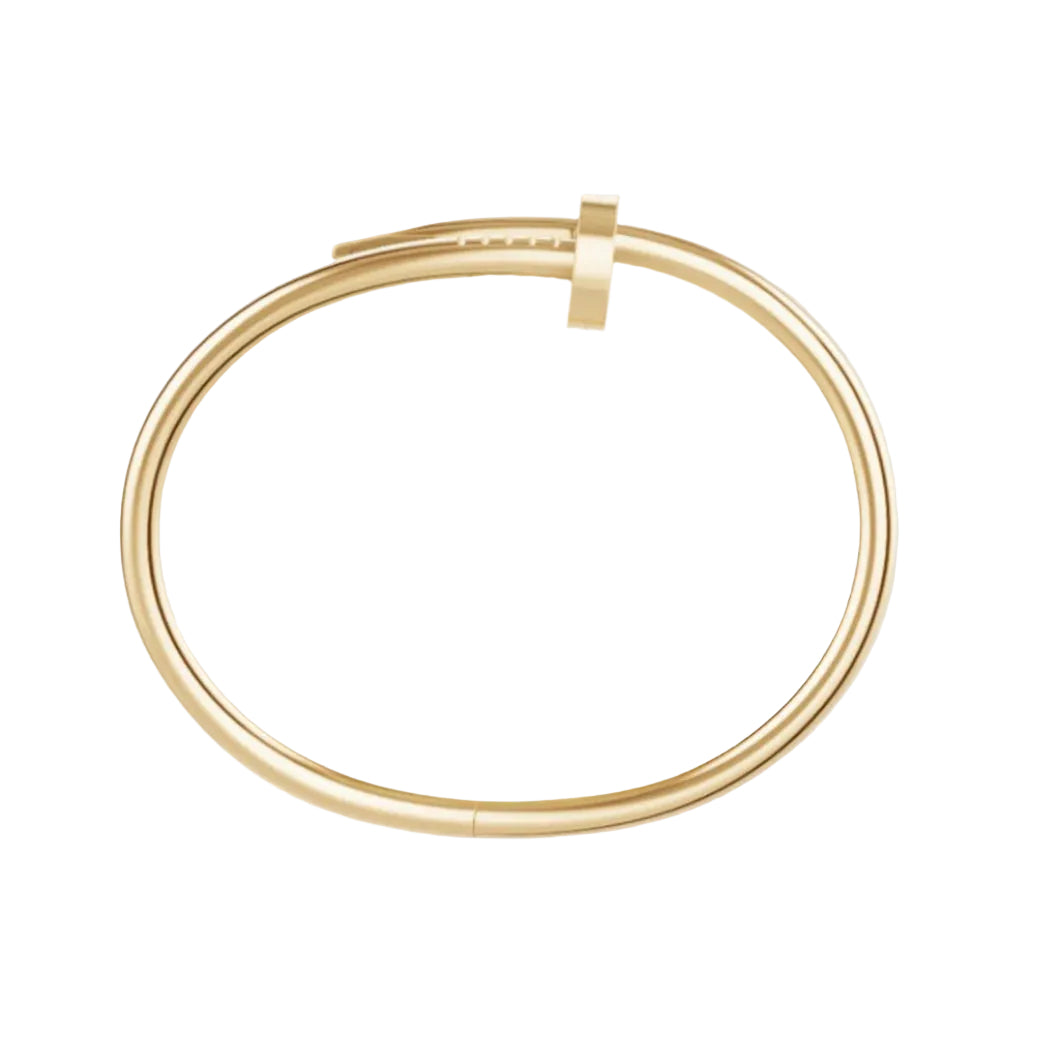 14k Yellow Gold Nail Bracelet