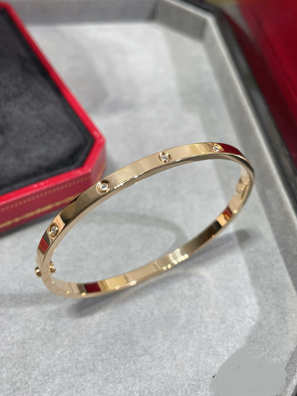14k Rose Gold Love Bracelet/Small