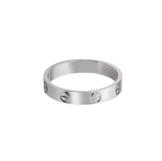 14k White Gold Love Ring/Small