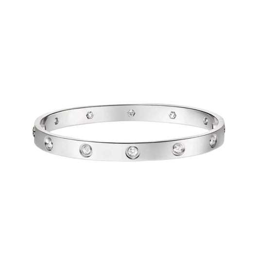 14k White Gold Love Bracelet