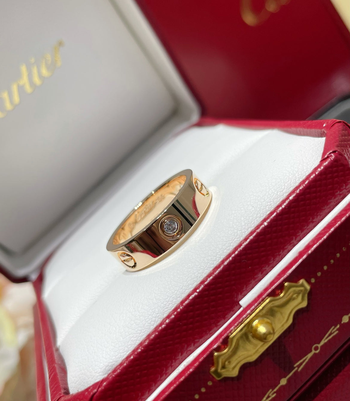 14k Rose Gold Love Ring