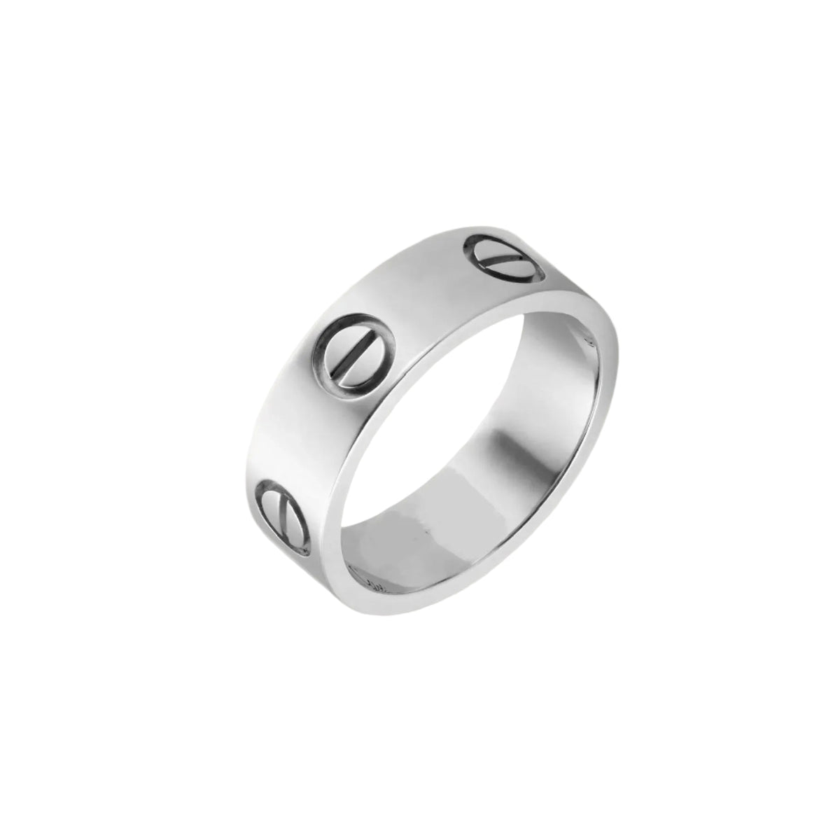 14k White Gold Love Ring