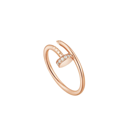 14k Rose Gold Nail Ring