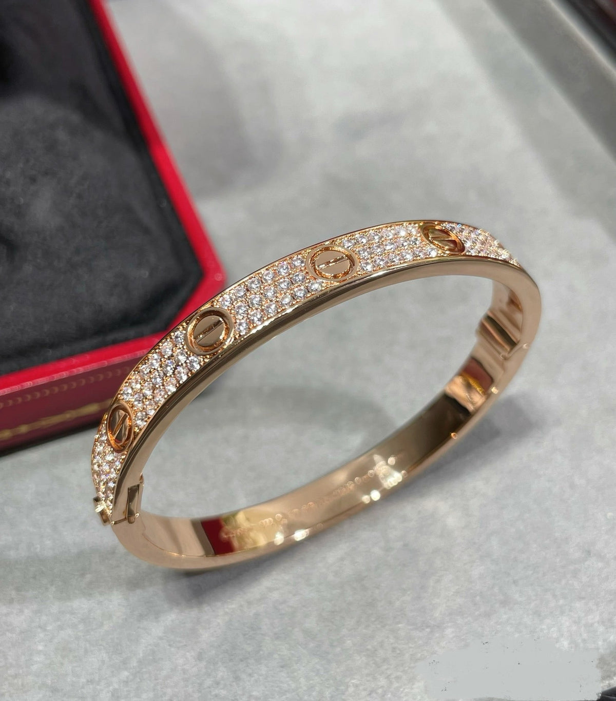 14k Rose Gold Love Bracelet