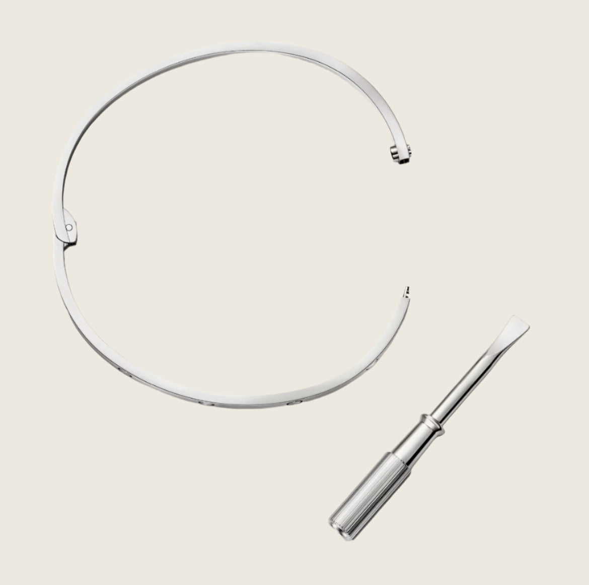 14k White Gold Love Bracelet/Small