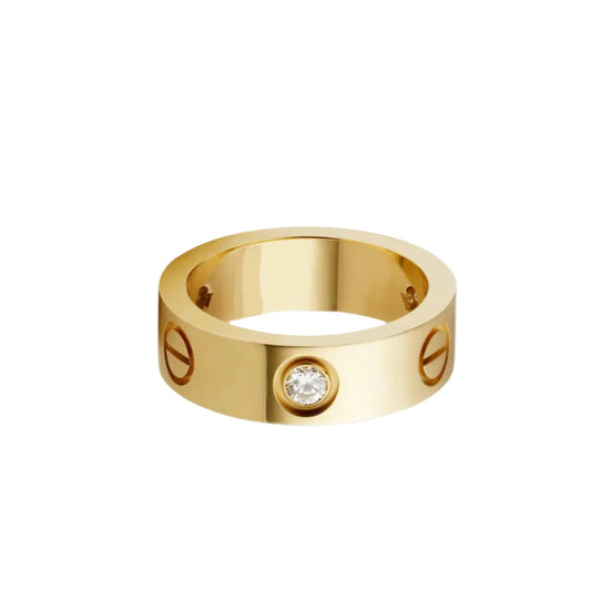 14k Yellow Gold Love Ring