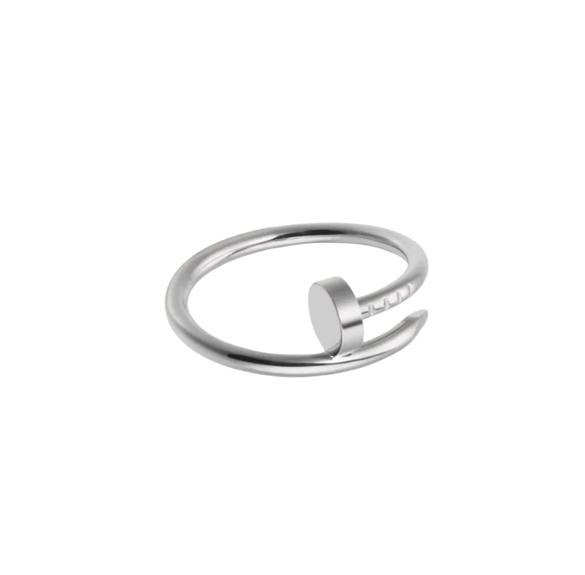 14k White Gold Nail Ring