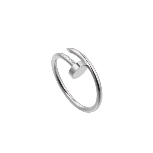14k White Gold Nail Ring