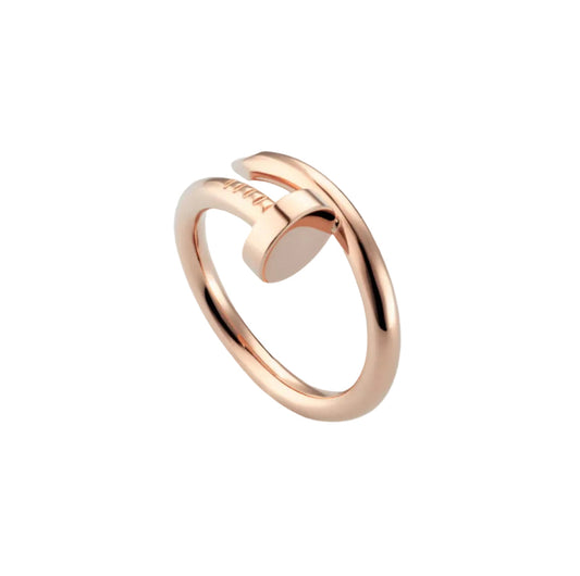 14k Rose Gold Nail Ring/Medium