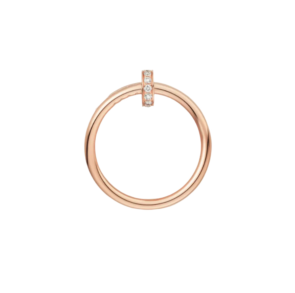 14k Rose Gold Nail Ring/Double