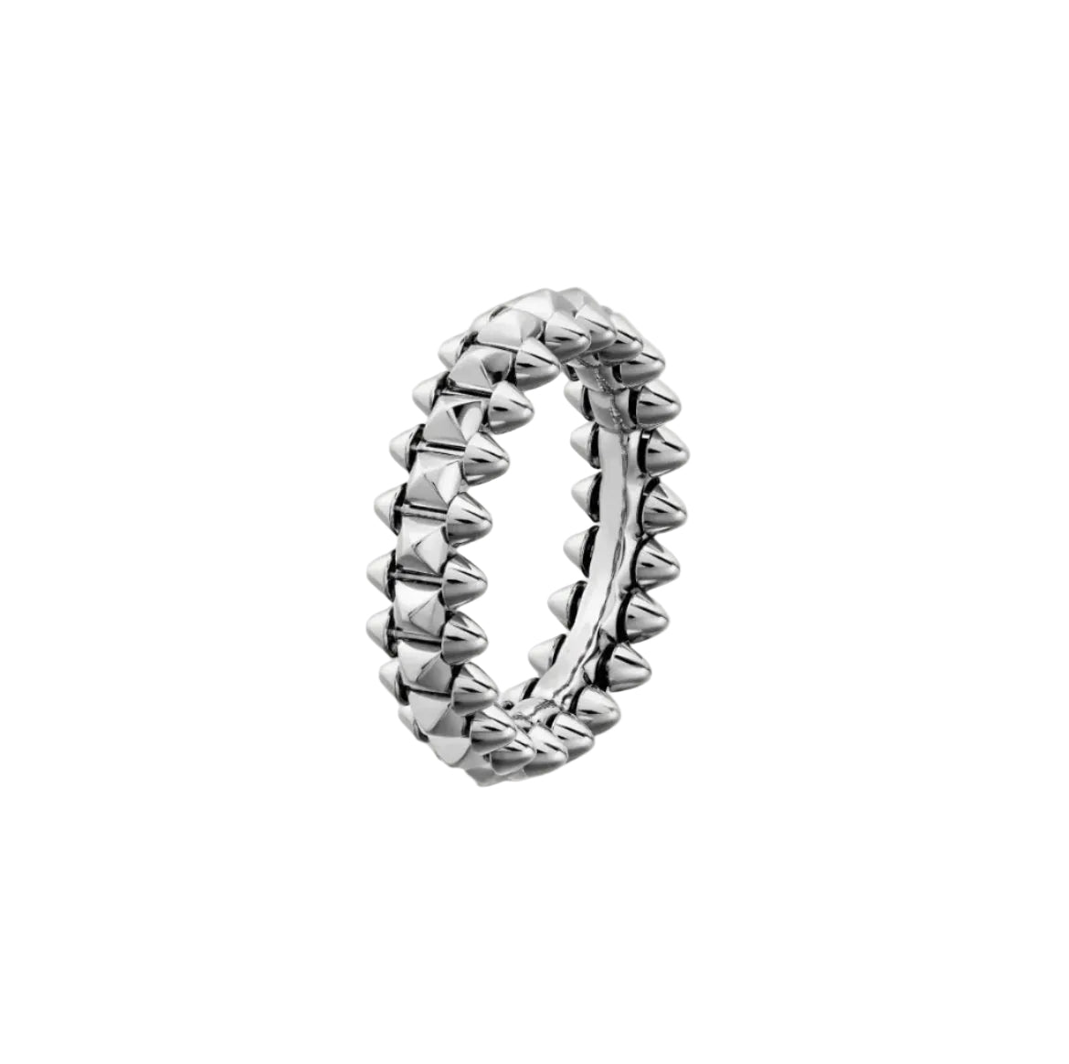 14k White Gold Clash Ring