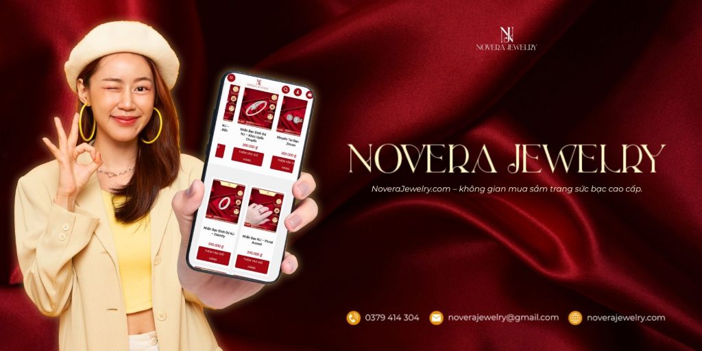 NoveraJewelry.com – không gian mua sắm trang sức bạc cao cấp.